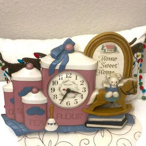 Vintage Homco Home Sweet Home Clock